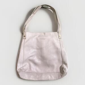 American Leather Co. Liberty Shopper In Morning Ivory Leather Shoulder Bag Purse